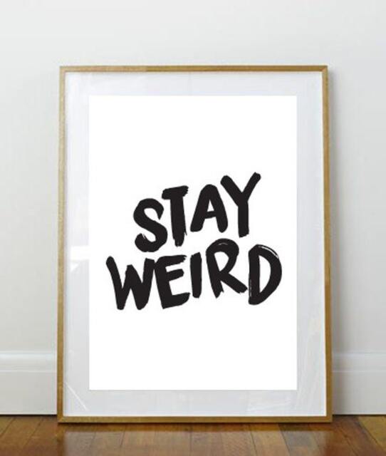 stay Weird Print // Unique Kid Home Decor Kid's Room Cool Black & White Boy's Room
