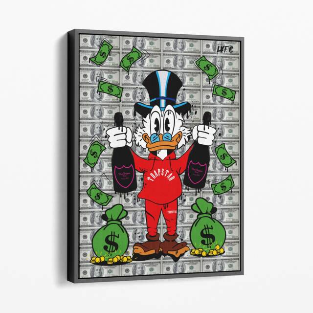 Scrooge Mcduck Trapstar Canvas Art - Motivational Street - image 1
