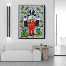 Scrooge Mcduck Trapstar Canvas Art - Motivational Street - thumbnail 3