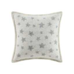 Grey Star Cushion Cover - Pure Wool Reversible Pillowcase 45 X 45cm/ 18 18 - thumbnail 3