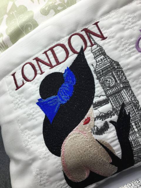 London Lady Reading Cushion - image 1