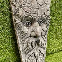 Concrete Green Tree Man Wall Plaque Fantasy Hanging Outdoor Garden Decoration Frost Protected - thumbnail 3