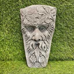 Concrete Green Tree Man Wall Plaque Fantasy Hanging Outdoor Garden Decoration Frost Protected