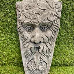 Concrete Green Tree Man Wall Plaque Fantasy Hanging Outdoor Garden Decoration Frost Protected - thumbnail 2