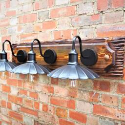 Farmhouse Wall Sconce Lighting 3 Lights Lamp Vintage Umbrella - thumbnail 3