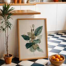 Dental Wall Art Print - Botanical Tools Illustration Modern Dentist Office D??cor Green Medical - thumbnail 2