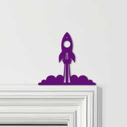 Door Topper Space Rocket Kids Room Decor Various Colours Decorative Sign - Novelty Wall Decor, Frame Art, Art - thumbnail 4