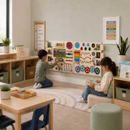 Sensory Wall For Classroom, Room, Calm Space - Large Fidget Wall, 1405 - thumbnail 1