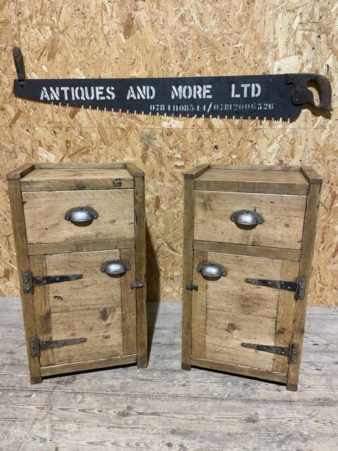 Pair Of Up-Cycled Bedside Cabinets With A Draw & Door - image 1