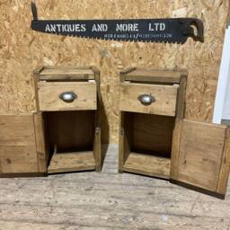 Pair Of Up-Cycled Bedside Cabinets With A Draw & Door - thumbnail 2