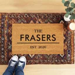 Personalized Last Name Doormat - Custom Family Welcome Mat For Front Door Housewarming & Home Entryway Gift - thumbnail 3