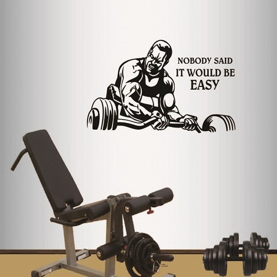 In-Style Decals Wall Vinyl Decal Home Decor Art Sticker Motivational Quote Bodybuilding Muscular Man Guy Gym Fitness Removable Design 276 - image 1