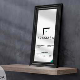 Handmade Swept Black Photo Frame With Mount - Wall Art Modern Style Trendy Frames Picture Poster Home Decor Various Sizes - thumbnail 3