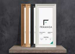 Handmade Swept Black Photo Frame With White Mount - Wall Art Modern Trendy Frames Picture Poster Home Decor Various Sizes