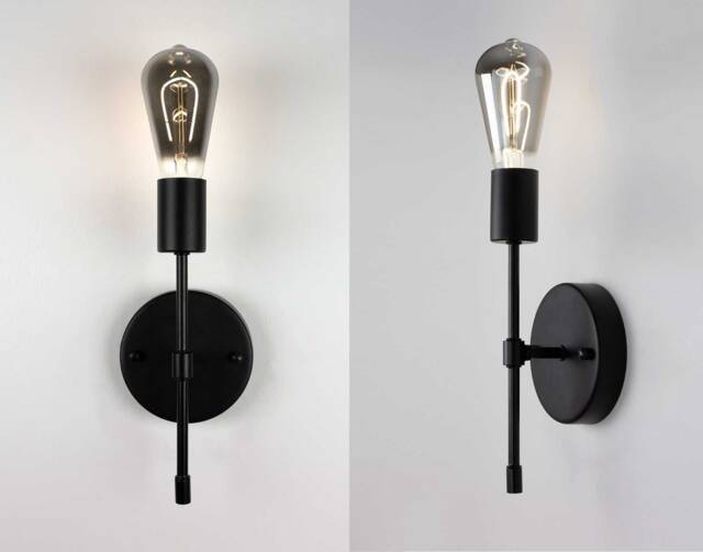 Custom Torch Wall Sconce - Single Lamp Fixture Vanity Lighting Bathroom Kitchen Restaurant Industrial Modern - image 1
