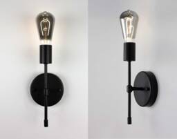 Custom Torch Wall Sconce - Single Lamp Fixture Vanity Lighting Bathroom Kitchen Restaurant Industrial Modern - thumbnail 1