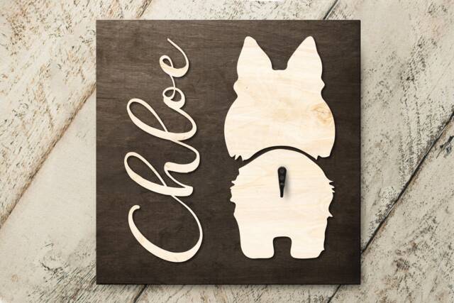 Personalized Scottish Terrier Dog Leash Holder, Custom Pet Name Wood Sign For Birthday Gift - image 1