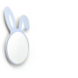 Safety Mirror Bunny Ears Duck Egg With Led Light - Wall Decor Nursery Kid Wooden - thumbnail 2