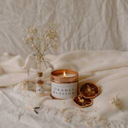 Orange Blossom Handmade, Soy Wax, Eco Friendly, Vegan Candle - thumbnail 2