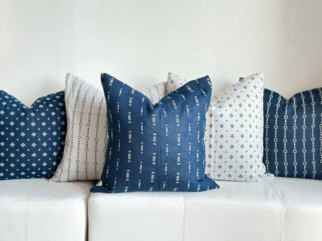 Combo Pillow Set Of 5 Indigo Pillow Cover - image 1