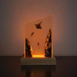 Manta Ray Diver Resin Night Light Ocean Led Desk Lamp - thumbnail 2