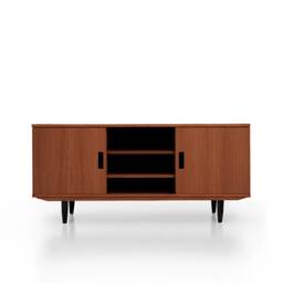 Mid-Century Sideboard, Dresser, Commode, Credenza Made Of Oak Vaneer - Teak Colour Livlo T-S14