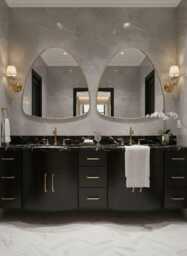 Handmade Asymmetrical Brass Arch Mirror - Modern Organic Design Mirrors
