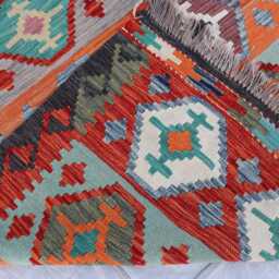 4'11x7'2 Flatweave Chubi Kilim Rug, Turkmen Oriental Rug, Afghan Tribal Maimana Vintage Rug For Bedroom, Livingroom - thumbnail 4