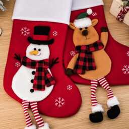 Custom Embroidered Pet Christmas Stocking, Personalized Name Dog & Cat Holiday Home Decoration Gift - thumbnail 4