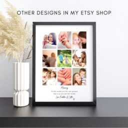 Mum Personalised Photo Frame Mothers Day, Mummy Picture Print Gift, Gift For Wife, Birthday Mam - thumbnail 3