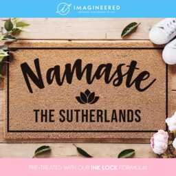 Namaste - Affirmation Doormat Custom Rug Lotus Flower Design Decor Outdoor Indoor - thumbnail 4