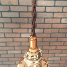 "Industrial Pendant -Copper 8"" Clear Glass Open Globe Shade With Patented ""Huila Connector" - thumbnail 4
