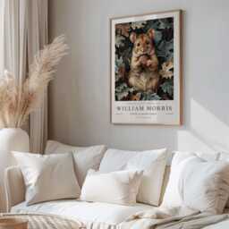 William Morris Print, Art, Exhibition Poster, Woodland Nursery Decor, Mouse Gifts, Nature Wall Animal Prints - thumbnail 2