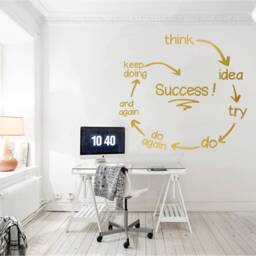 Success Cycle Vinyl Wall Decal, Office Decor, Entrepreneur Art - 46.45 X 42.51 Inches - thumbnail 4