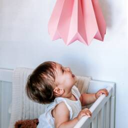 Diy Pink Rose Origami Lampshade Kit No Glue Pendent Light - thumbnail 2