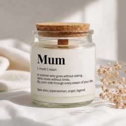 Mum Gifts Definition Candle, Thank You Mummy Gift From Children - thumbnail 1
