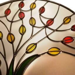 Round Tree Of Life Design Stained Glass Mirror - thumbnail 3