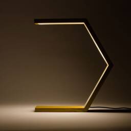 Hexagon Oak Wood Desk Lamp - Minimalist Led Bedside Lighting - thumbnail 3
