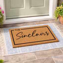 Personalized The Marshall Family Welcome Mat - Script Entry Decor New Home - thumbnail 4