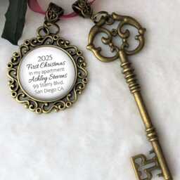 Personalized Our New Home Christmas Ornament, House First Apartment, 2025 Dated Ornament, Bronze - thumbnail 3