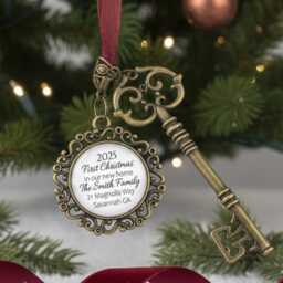 Personalized Our New Home Christmas Ornament, House First Apartment, 2025 Dated Ornament, Bronze - thumbnail 2