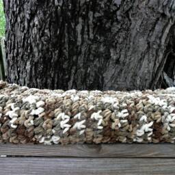Chunky Chenille Throw, Handmade, Multicolored - thumbnail 3