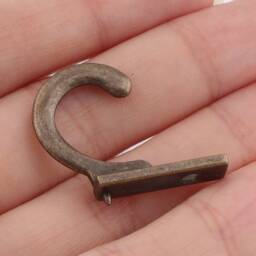 10Pcs Small Vintage Bronze Wall Hook, Metal Old Hook, Standing Coat Rack, Hook Rail, Decorative Hooks - 3/4 - thumbnail 3