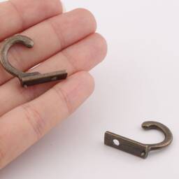 10Pcs Small Vintage Bronze Wall Hook, Metal Old Hook, Standing Coat Rack, Hook Rail, Decorative Hooks - 3/4 - thumbnail 4