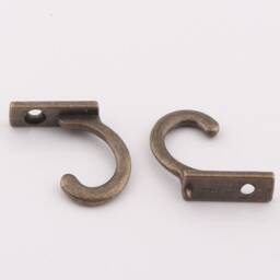 10Pcs Small Vintage Bronze Wall Hook, Metal Old Hook, Standing Coat Rack, Hook Rail, Decorative Hooks - 3/4 - thumbnail 2