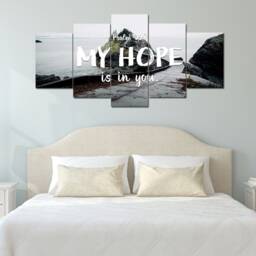 Psalm 397 My Hope Is in You Bible Verse Wall Art Canvas Scripture Home Decor Religious Framed Painting Gifts - thumbnail 2