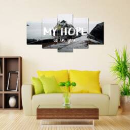 Psalm 397 My Hope Is in You Bible Verse Wall Art Canvas Scripture Home Decor Religious Framed Painting Gifts - thumbnail 3