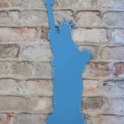 New York City Taxi Wooden Wall Art, Statue Of Liberty, Skyline Decor - thumbnail 3