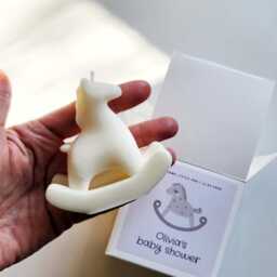 Baby Shower Gifts - Rocking Horse Candle Gift Newborn Party Gender Reveal Birthday First - thumbnail 3