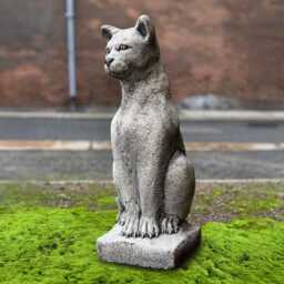 Large Sitting Cat Statue Concrete Kitty Figurine Outdoor Kitten Sculpture Cement Pet Ornament Memorial Decoration Garden Decor Yard Art - thumbnail 3